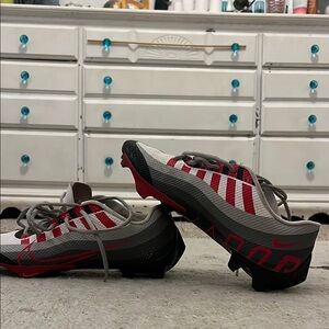 Nike Red and Gray Athletic Cleats